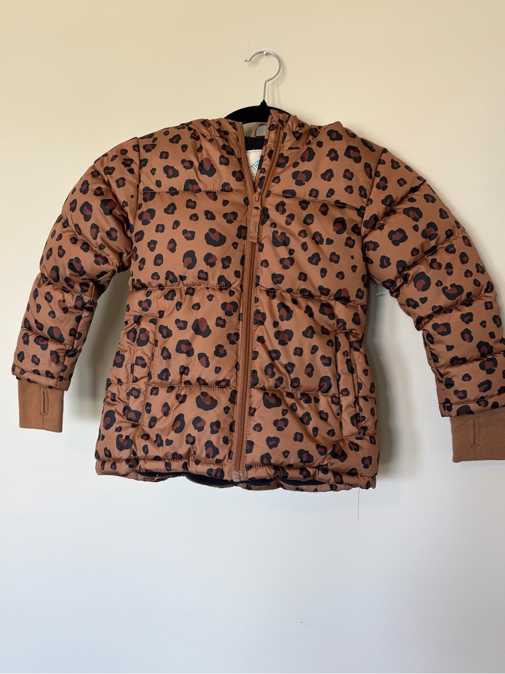Girls  EUC Leopard Print thereabouts Puffer Jacket - XXS 4/5